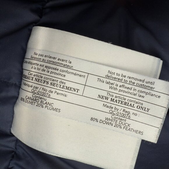 NEW 👌 QUARTZ Co. NWOT Champlain Forward Hooded Down Navy Blue Puffer Parka XS - Picture 10 of 16